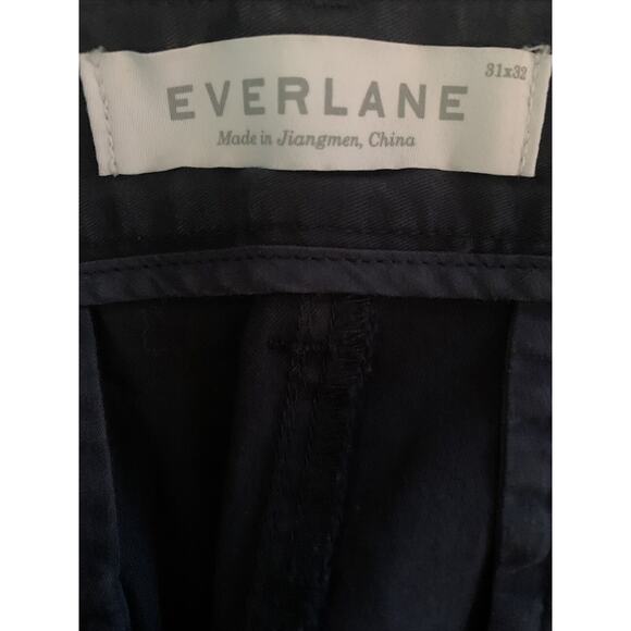 Everlane Navy Blue Stretch Straight Chino Pants Mens 31 x32 Cotton Blend NWOT - Picture 3 of 6